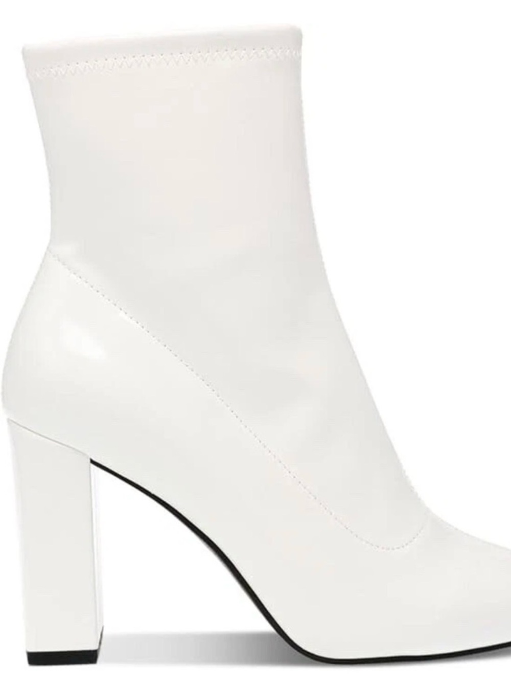 Wild Pair Womens White Iloise Pointed
Toe Block Heel Dress
Booties Size 9.5M